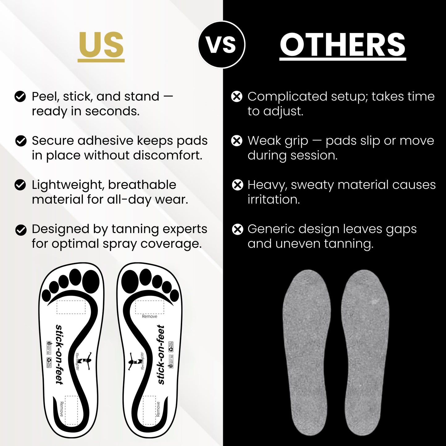 60Pairs(120Feets) Premium Disposable Spray Tanning Fee Stick On Sole Protector for Sunless Tanning Beauty & Personal Care STICKONFEET