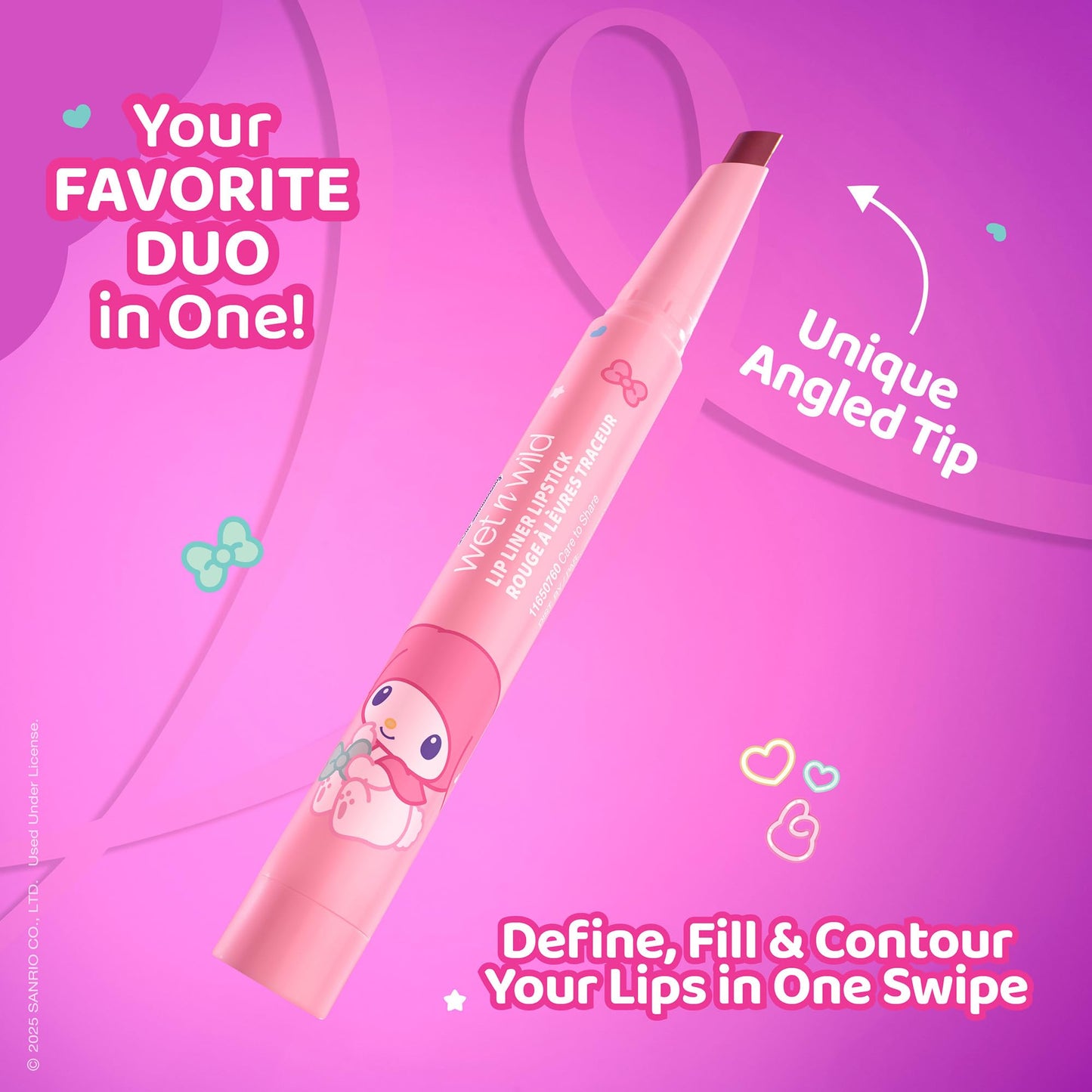 wet n wild My Melody and Kuromi Lip Liner Lipstick - Care to Share Beauty & Personal Care wet n wild