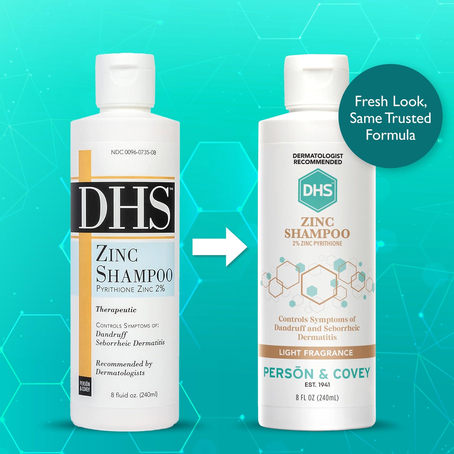 DHS Zinc Shampoo - Dandruff Shampoo - for Flaky and Dry Scalp with 2% Zinc Pyrithione, 8 oz Beauty & Personal Care DHS