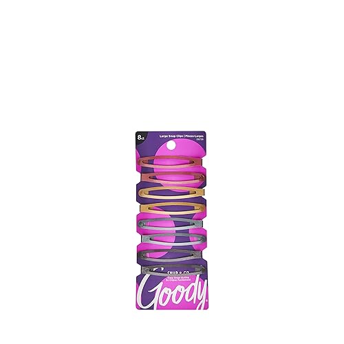 Goody Snap & Go Contour Clips, Assorted Metallic Colors, 8CT Beauty & Personal Care GOODY