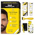 Reusable Hair & Beard Dye for Men - Black 1.0 | Up to 5 Uses, 7 Minutes | Natural Gray Coverage, No-Drip Cream with SkinArmour® - Cleverman Beauty & Personal Care CLEVERMAN