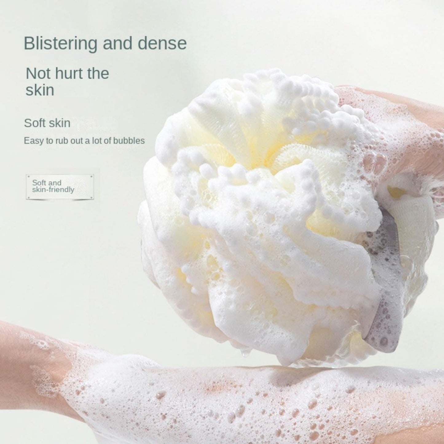Pearl Cloud Double-Layer foaming Bath Flower Dense Foam Lovely Bath Ball Girl Heart Bath Ball Beauty and Personal Care Vorezytla