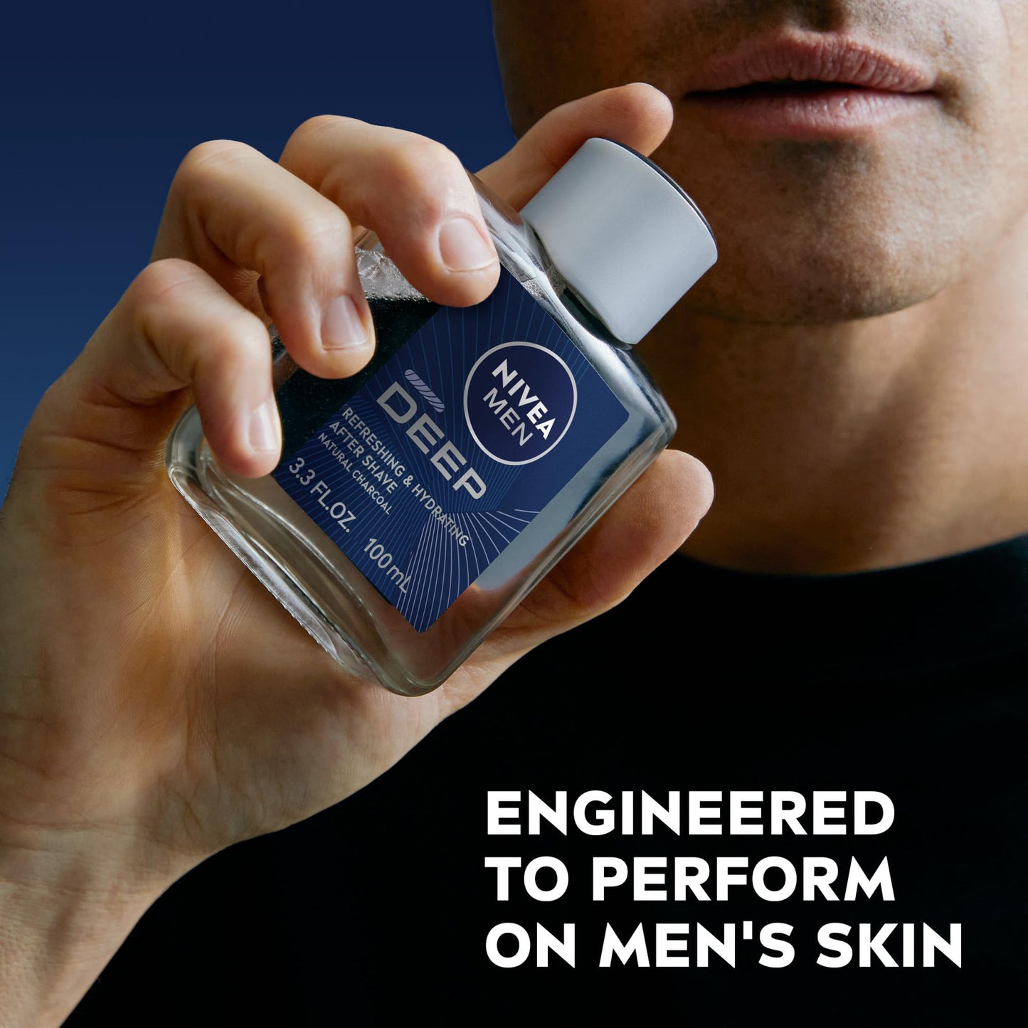 NIVEA Men DEEP Refreshing and Hydrating After Shave with Natural Charcoal, Aftershave Lotion for Men Soothes Shave Irritation, Vanilla and Bourbon Beauty & Personal Care NIVEA MEN