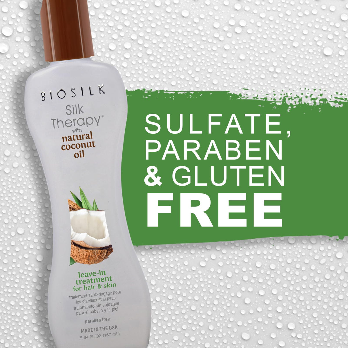 BioSilk Silk Therapy with Natural Coconut Oil, Leave-In Hair Treatment