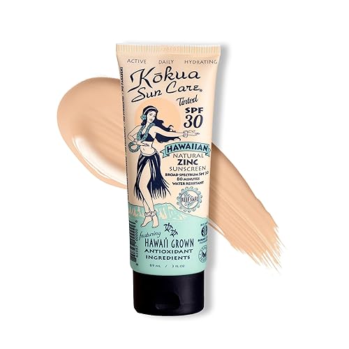 Kokua Sun Care Hawaiian Reef Safe SPF 30 | Zinc Oxide | Tinted Mineral for Face & Body | Sun Protection | Water Resistant | Chemical Free | Natural Beauty & Personal Care Kokua Sun Care