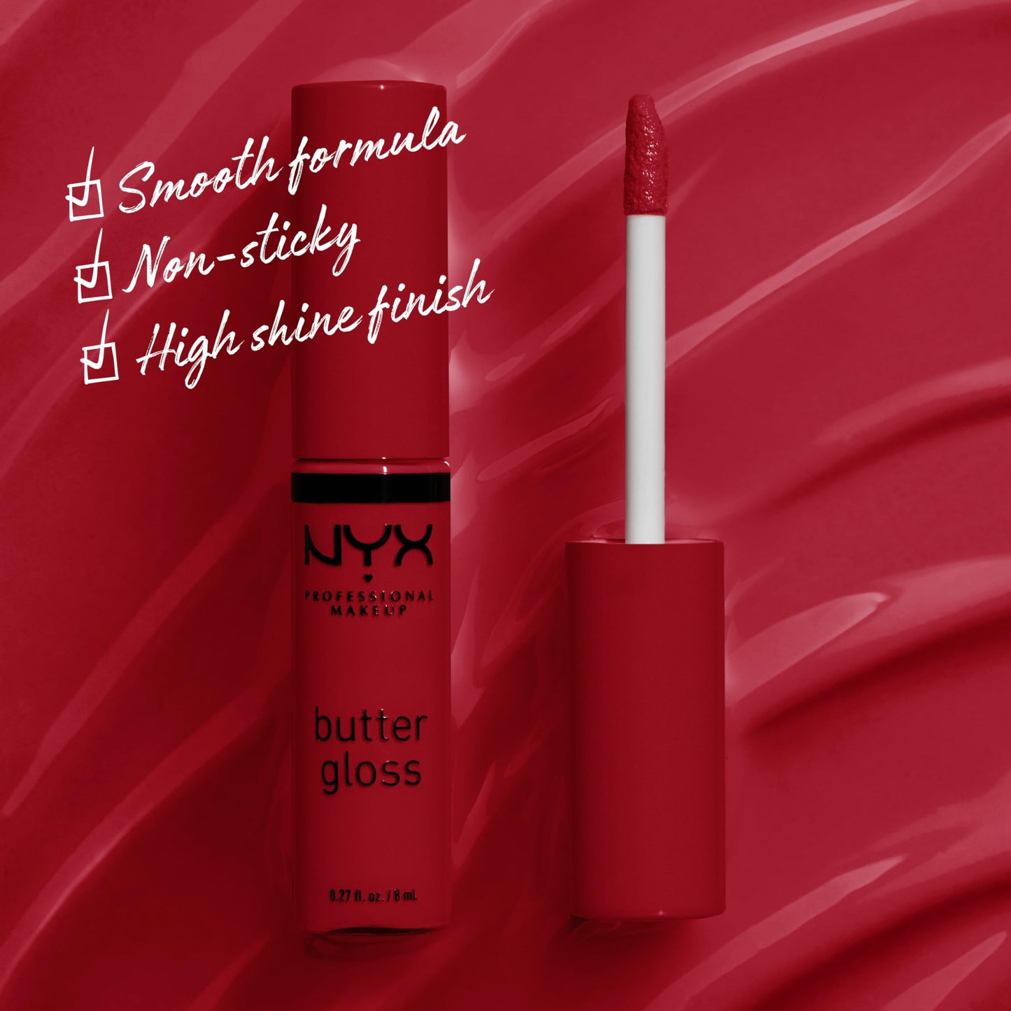 NYX PROFESSIONAL MAKEUP Butter Gloss, Non-Sticky Lip Gloss - Rocky Road (Wine) Beauty & Personal Care NYX PROFESSIONAL MAKEUP