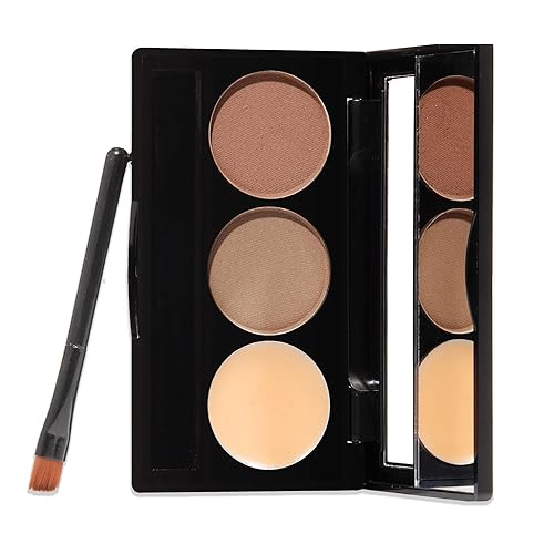 Brow Bar To Go by Gerard Cosmetics (Medium to Ebony), Eyebrow Trio Kit with Brow Powder, Brow Wax, and Angled Brush, Eyebrow Powder Dark Brown… Beauty & Personal Care Gerard Cosmetics