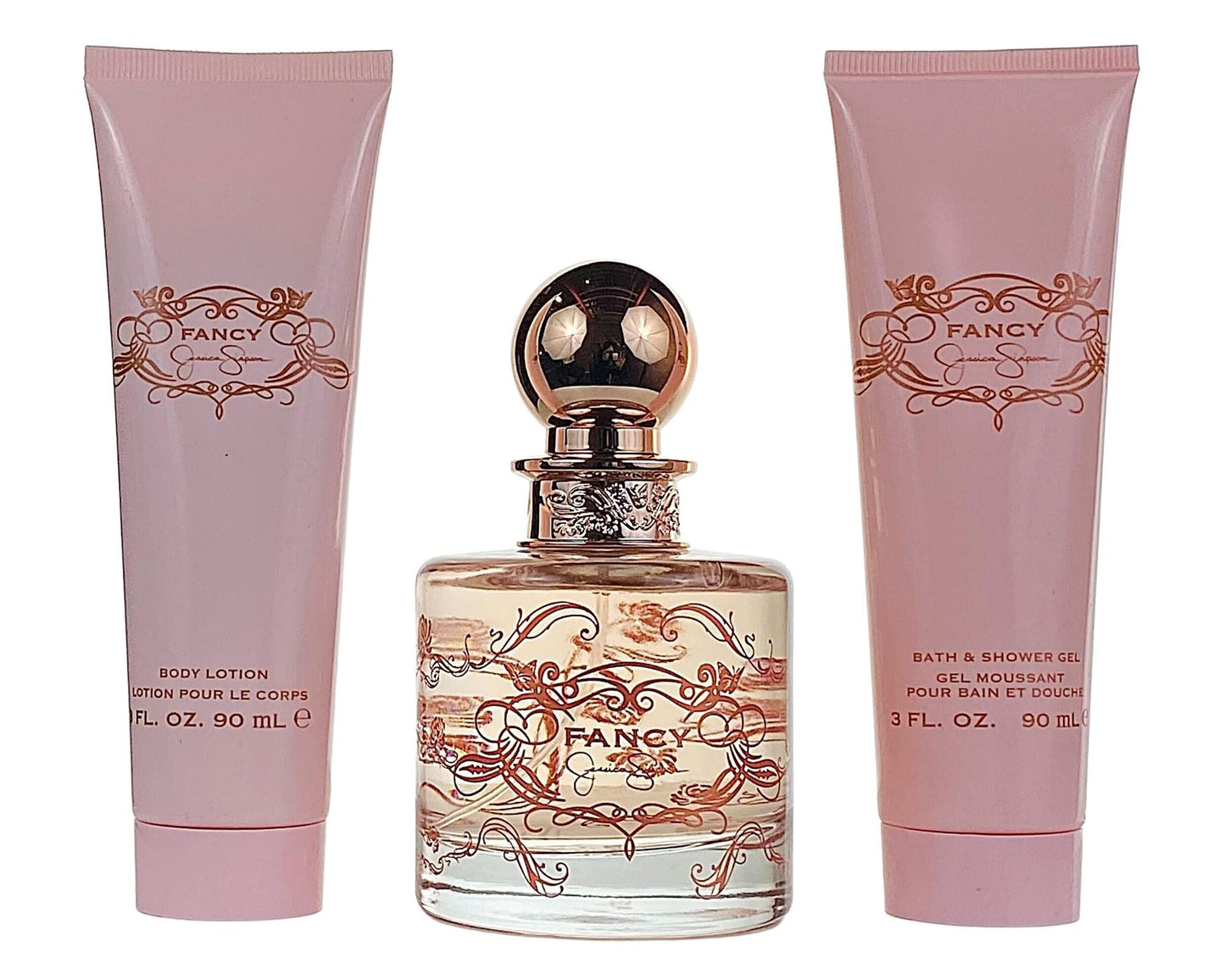 Fancy for Women by Jessica Simpson 3 PC Gift Set (EDP 3.4 oz + B/L 3 oz + S/G 3 oz) Beauty & Personal Care Jessica Simpson