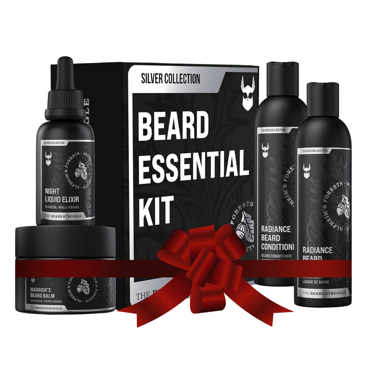 The Beard Struggle Kit for Men - Silver Collection Alfheim's Forests - Balm, Oil, Wash & Conditioner Beauty and Personal Care The Beard Struggle