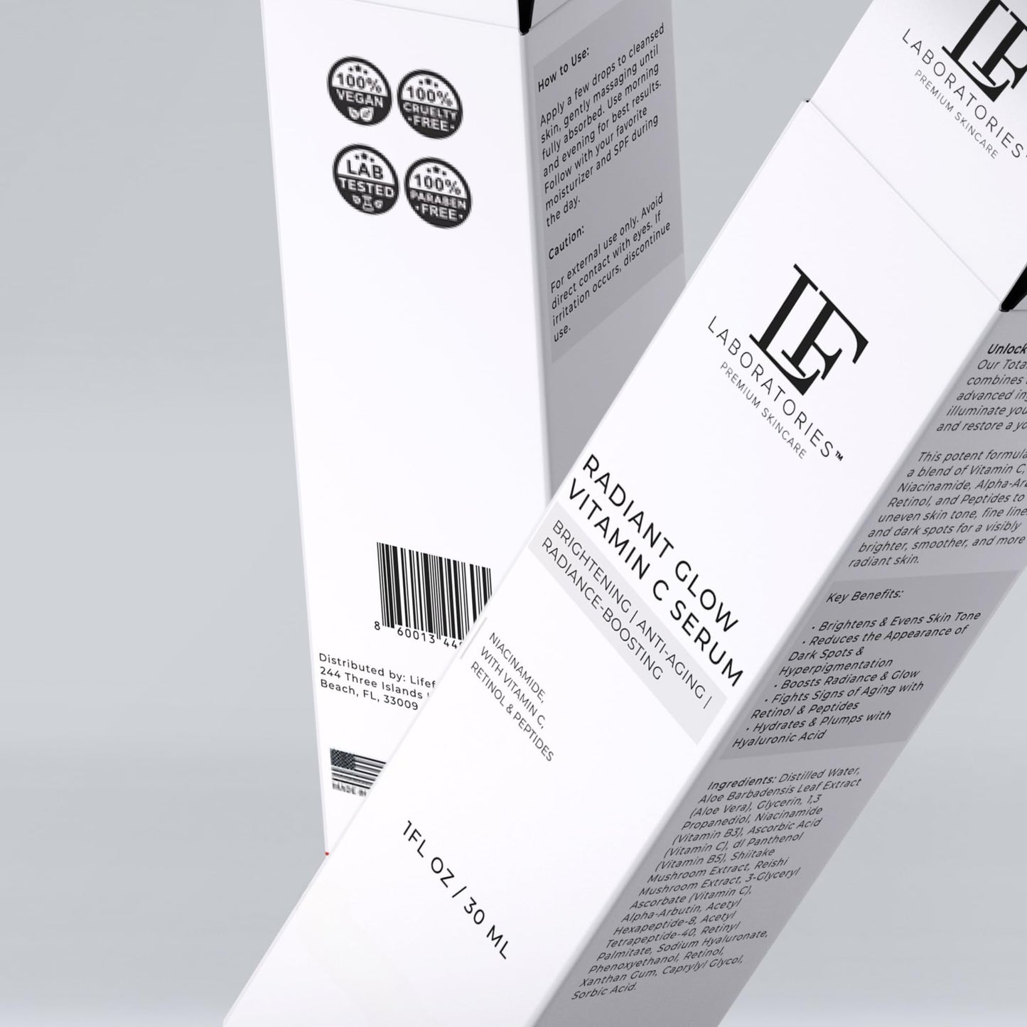 LF Laboratories Radiant Glow Vitamin C Serum with Retinol, Peptides, Niacinamide & Hyaluronic Acid - Brightening & Anti-Aging Face Serum for Dark Beauty & Personal Care LF Laboratories