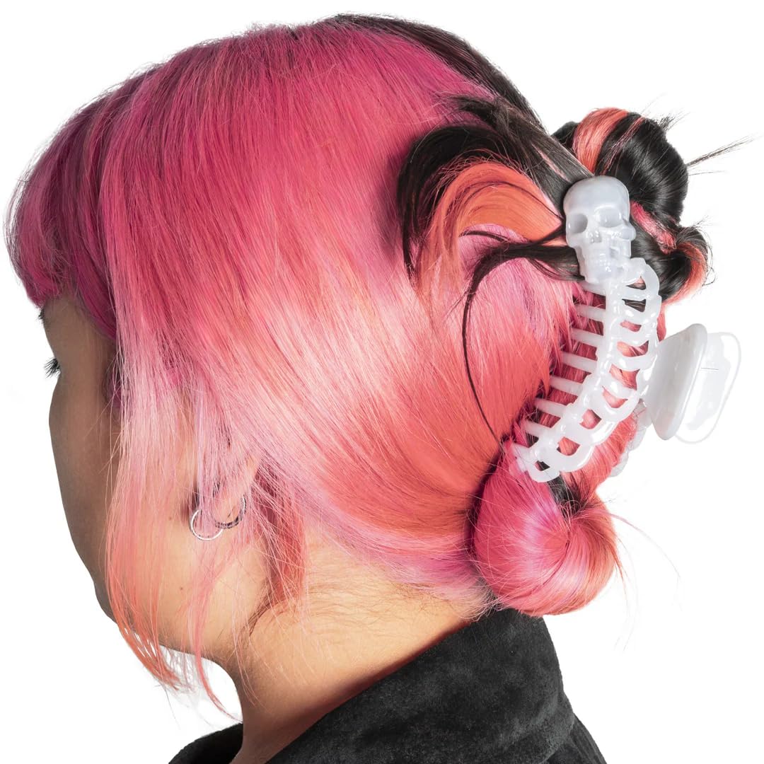 Gothic Skull Skeleton Ribcage Claw Horror Hair Clip (Glow in the Dark)