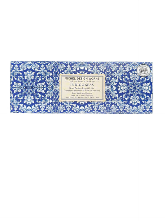 Michel Design Works Triple Shea Butter Soap Gift Set (3 Bars) (Indigo Seas) Beauty & Personal Care Michel Design Works