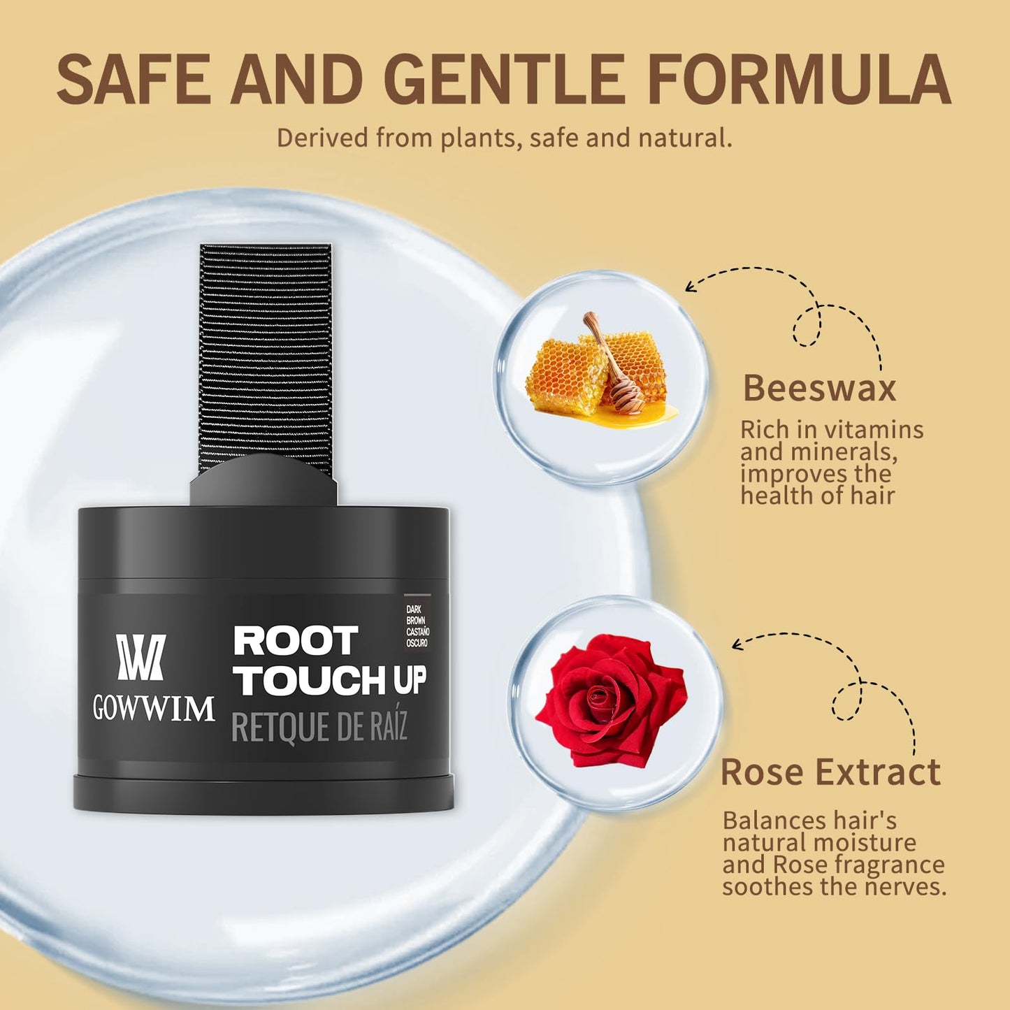 Hairline Powder (Red-Brown Bright) - Instantly Cover Gray Hair with Color Shadow, Touch-Up for Thin Hair 4g Beauty & Personal Care gowwim