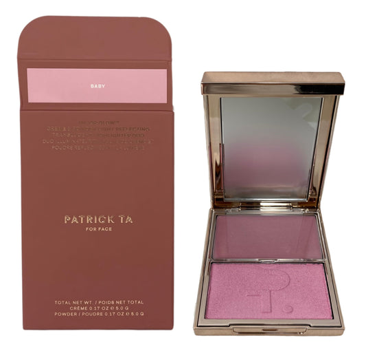PATRICK TA Creme & Powder Light Reflecting Translucent Highlighter Duo Baby