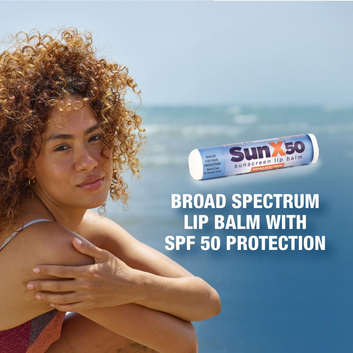 CoreTex Sun X 50 Lip Balm SPF 50 - Pack of 50 Broad Spectrum Sunscreen Lip Balms (Protects Against UVA/UVB Rays) - Water Resistant Up to 80 Minutes Beauty and Personal Care CoreTex