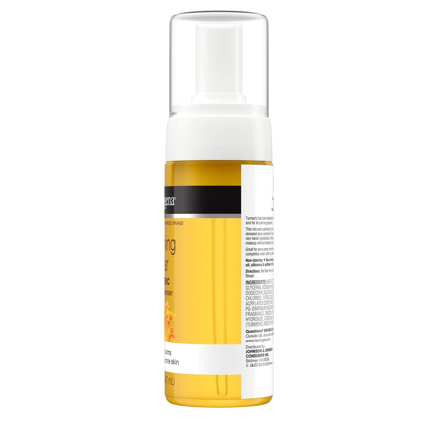 Neutrogena Soothing Clear Calming Mousse Facial Cleanser with Soothing & Calming Turmeric, Gentle Face Wash for Acne-Prone Skin, Paraben-Free Beauty & Personal Care Neutrogena