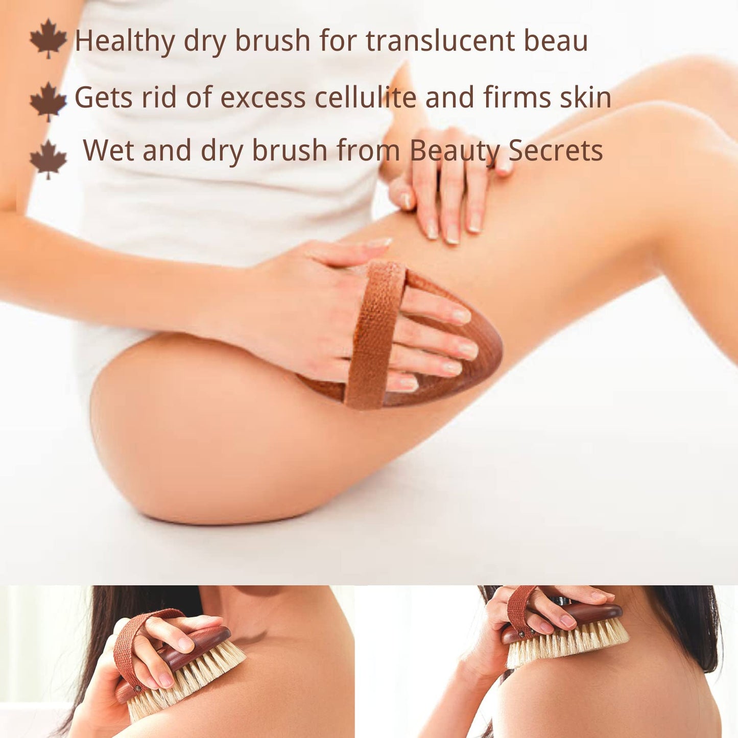 Premium Dry Brushing Body Brush for Glowing Skin Exfoliating Shower Brush for Silky Smooth Results Portable Dry/Wet Exfoliator Brush Removes Dead Skin Beauty and Personal Care Smiley smith