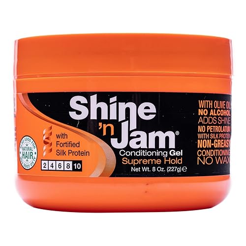 Ampro Shine-n-Jam Supreme Hold - Conditions Hair with Olive Oil and Silk Protein - Great for Smoothing Fringe, Ponytails, and Up-dos - Firms Tresses Beauty & Personal Care Shine 'n Jam