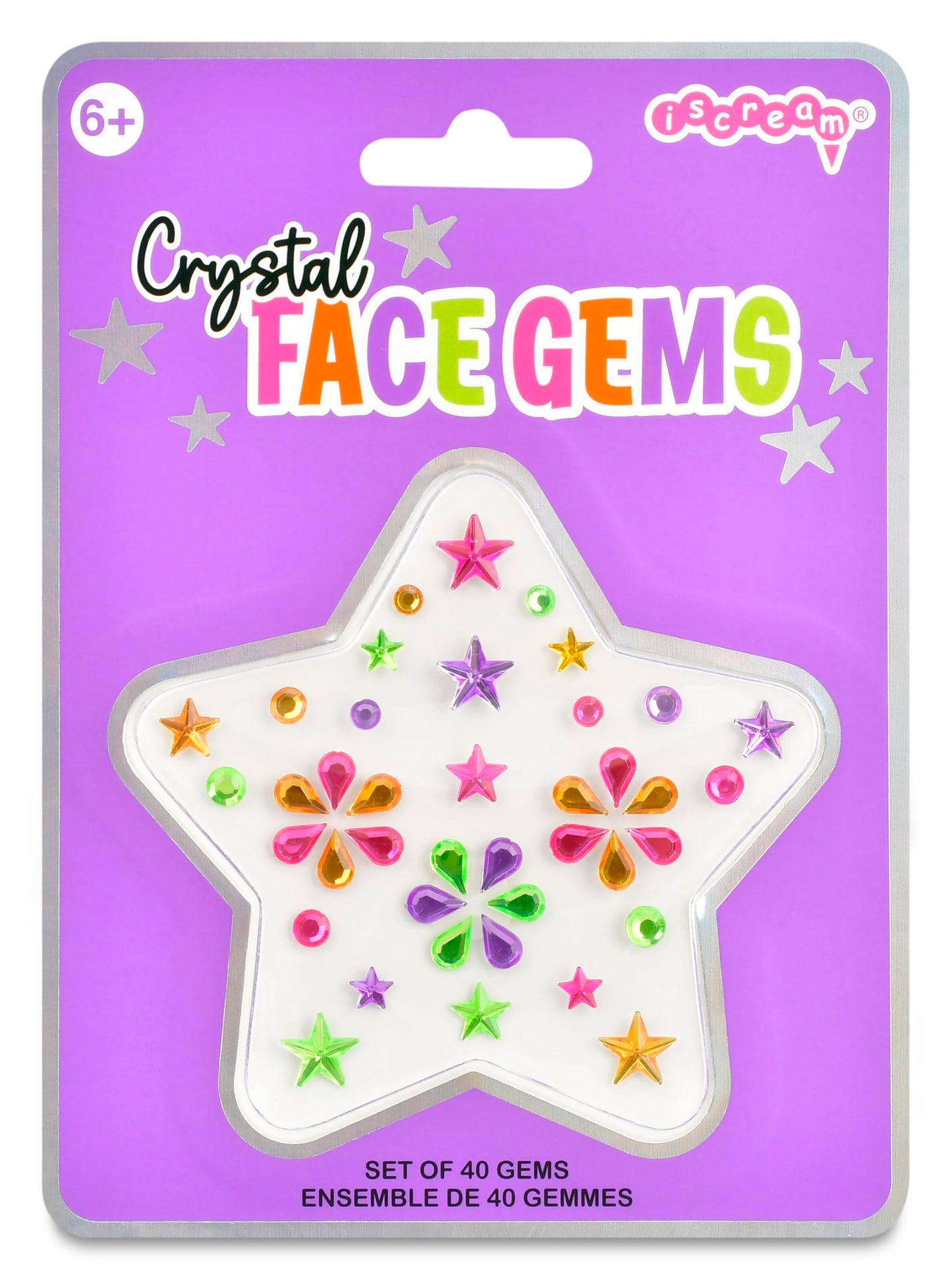 iscream Boho Star 40 Piece Face and Body Gem Sticker Set Beauty & Personal Care iscream