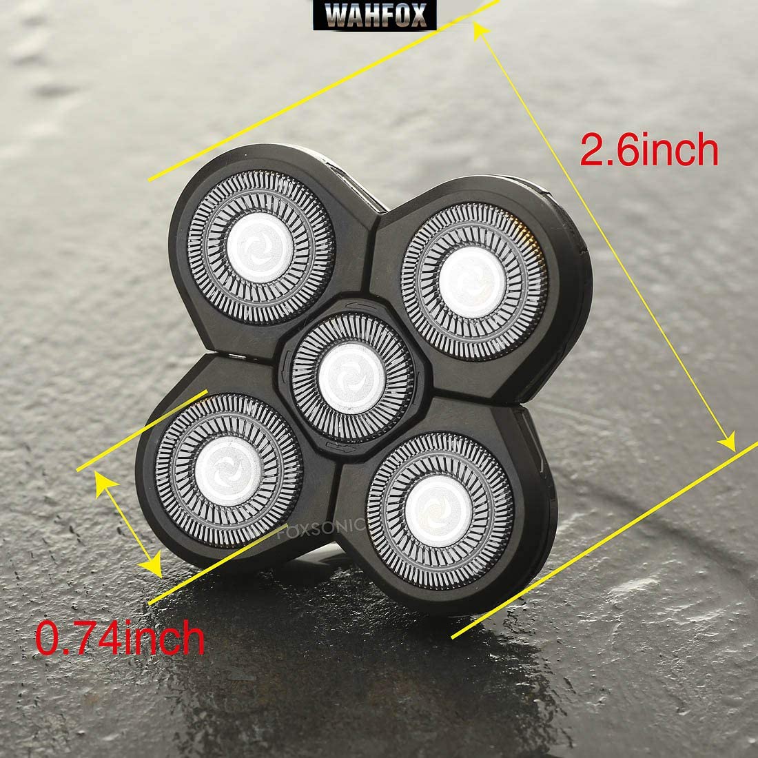 Universal 5 Blades Head Shaver Replacement Heads for Mainstream Shaver Brands, Eelectric Shaver Replacement Replacement Blades (5D Black) Beauty and Personal Care WAHFOX