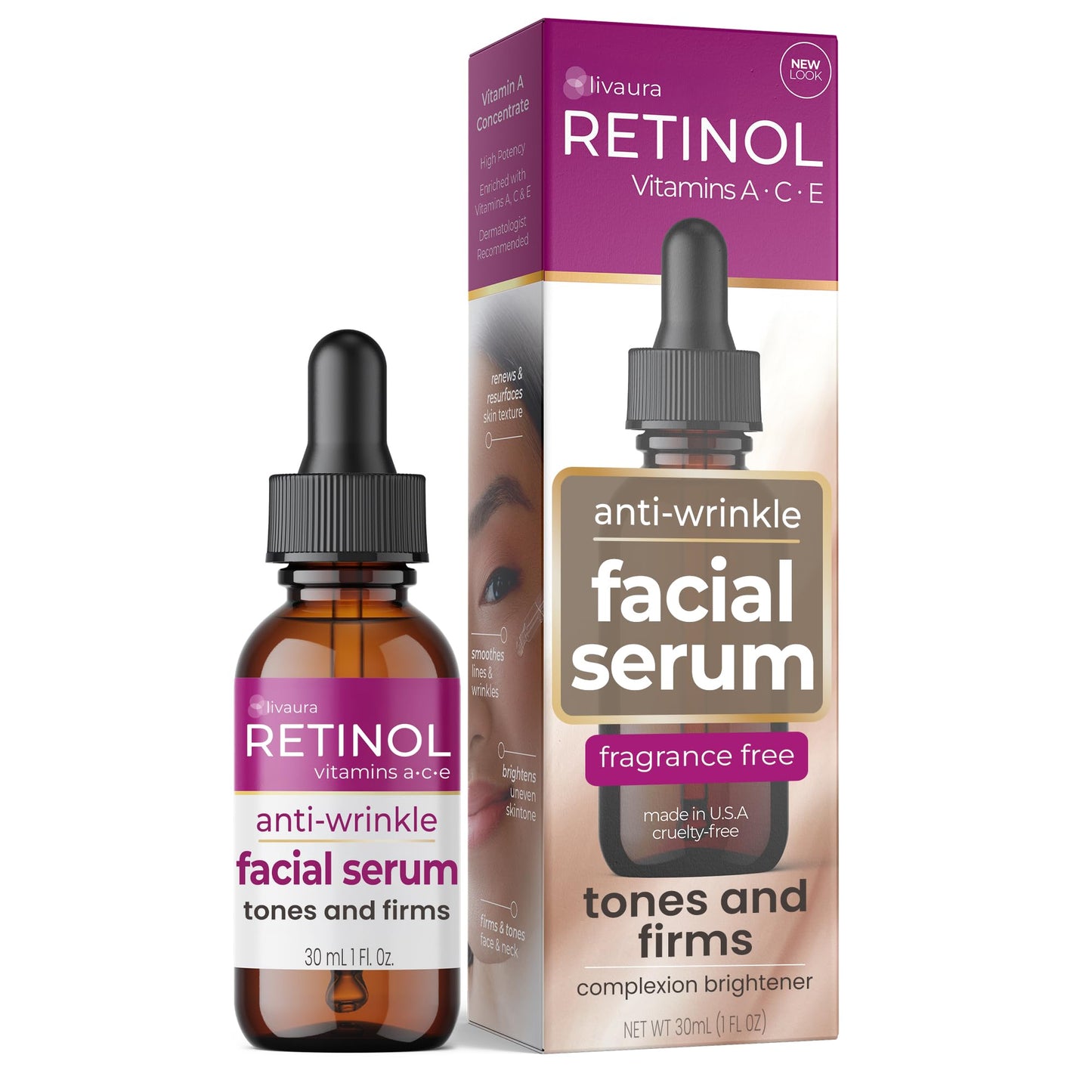 LIVAURA Retinol Face Serum for Women - Hydrating Daily Facial Skin Serum Beauty & Personal Care Retinol