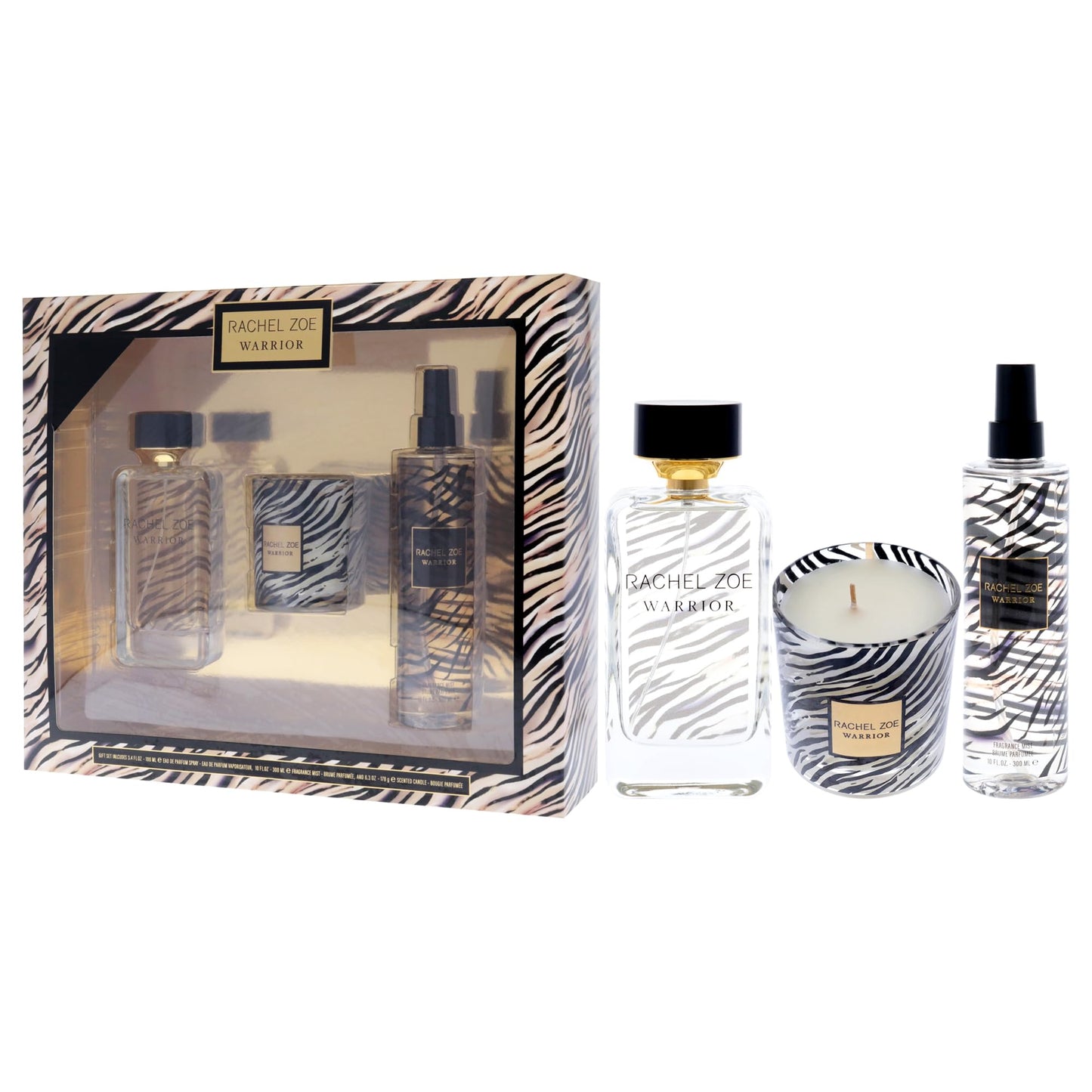 Rachel Zoe Warrior for Women - 3 Pc 3.4oz EDP Spray, 10oz Fragrance Mist, 6.3oz Candle Beauty & Personal Care Rachel Zoe