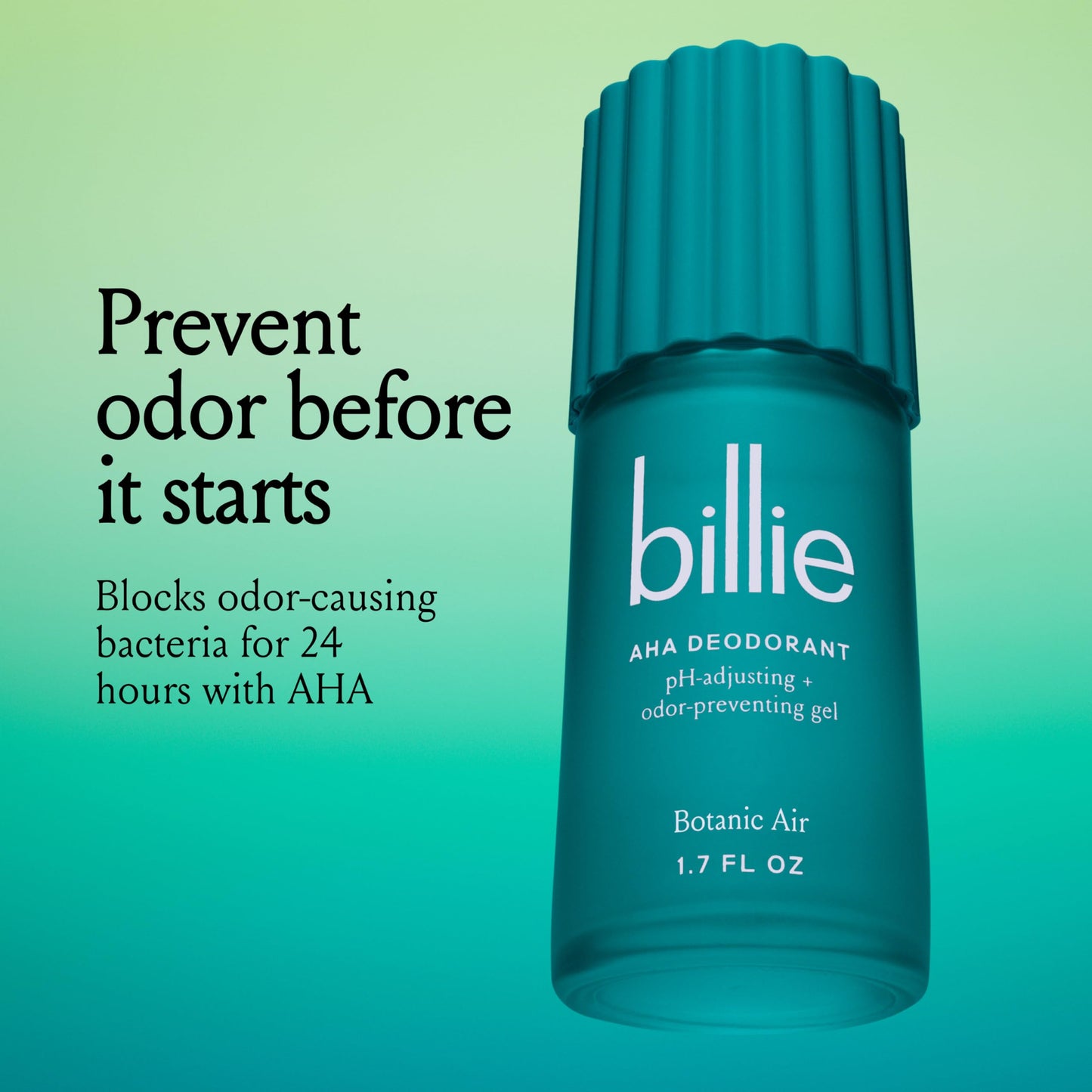 Billie AHA Deodorant 24-hour Odor-Preventing Gel, Aluminum-Free, Botanic Air, 1.7oz Beauty and Personal Care Billie