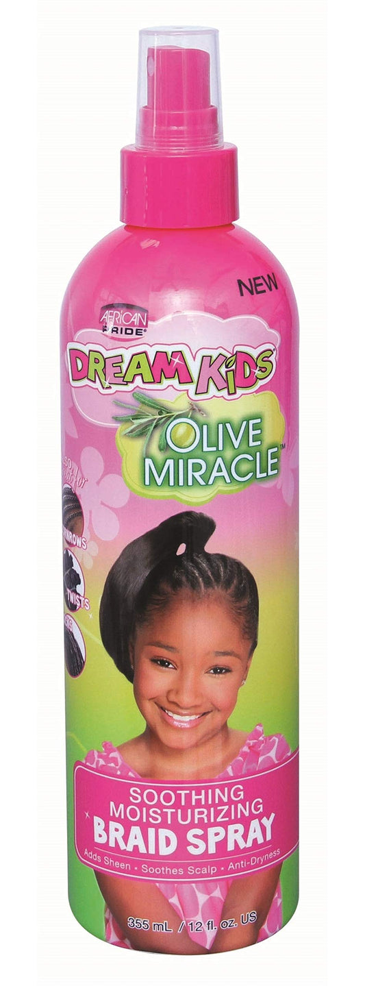 African Pride Dream Kids Olive Miracle Soothing Moisturizing Braid Spray 12 oz (Pack of 6) Beauty & Personal Care African Pride