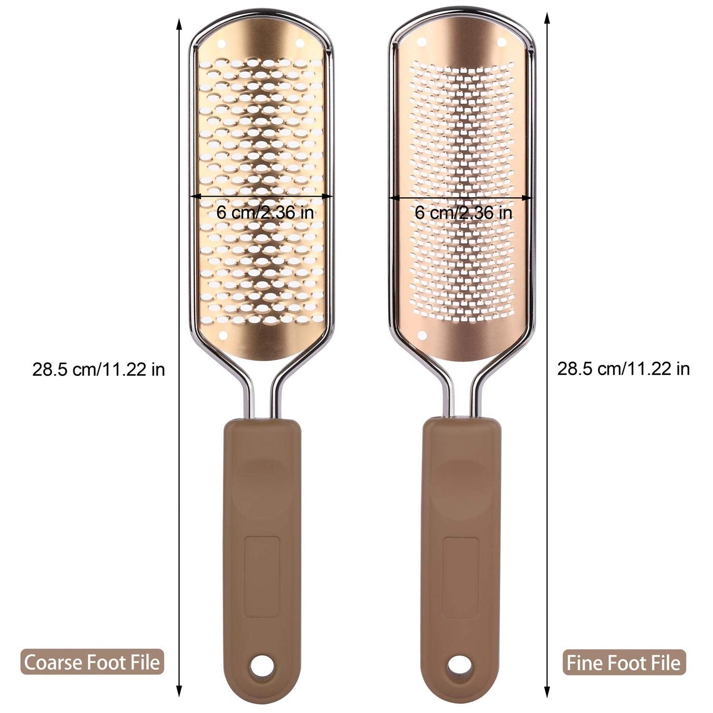 2 Pack Foot File & Rasp Callus Remover - Stainless Steel Coarse & Fine Scraper for Dry/Wet Feet, Professional Dead Skin Scrubber & Cracked Heel Care Beauty & Personal Care LoveBB