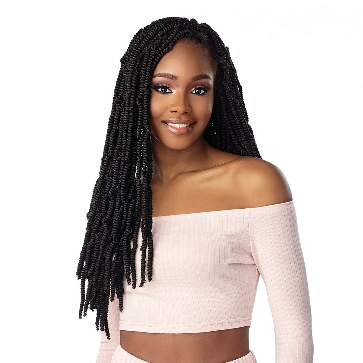 Sensationnel Lulutress Crochet Braiding Hair-3X Afro Twist 24in,4 MEDBROWN