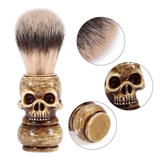 ZJchao Shaving Brushes, Skull Shaped Handle, Rich and Fast Lather Men Shaving Brush, Barber Grooming, Shave Brush for Wet Shave, Use with Safety Beauty and Personal Care ZJchao