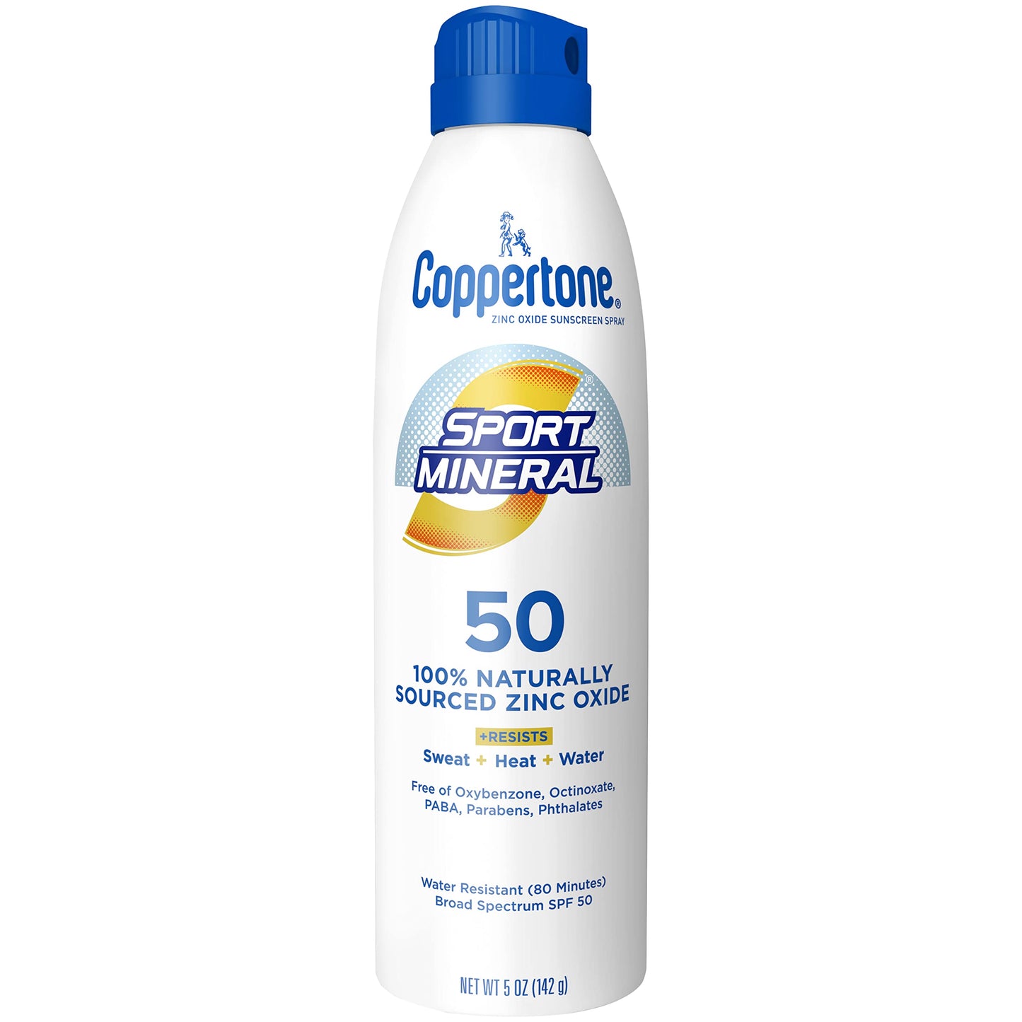 Coppertone SPORT Mineral SPF 50 Sunscreen Spray | Zinc Oxide Sunscreen | Water Resistant | 5oz Beauty & Personal Care Coppertone