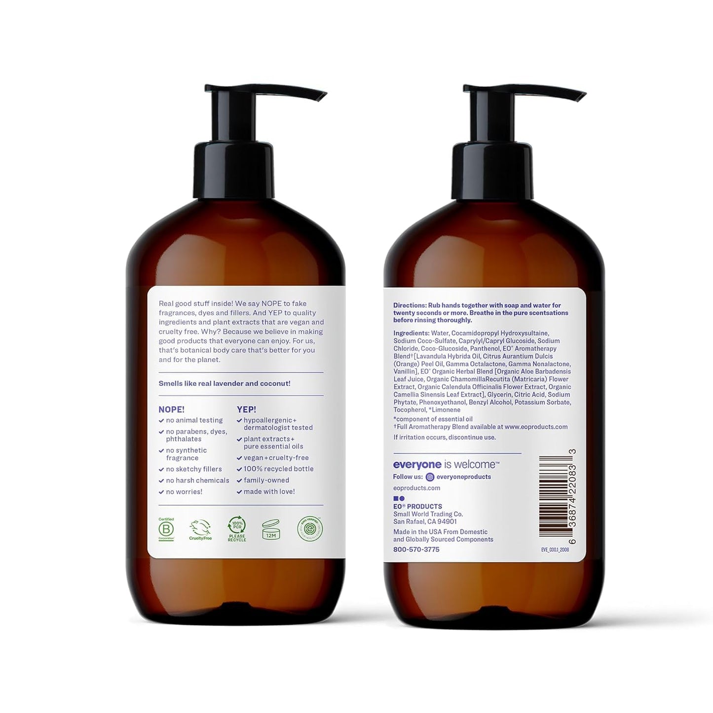 Everyone Liquid Hand Soap, 12.75 Ounce (Pack of 1), Lavender and Coconut, made with Essential Oils for kitchen and bathroom Beauty & Personal Care everyone for every body