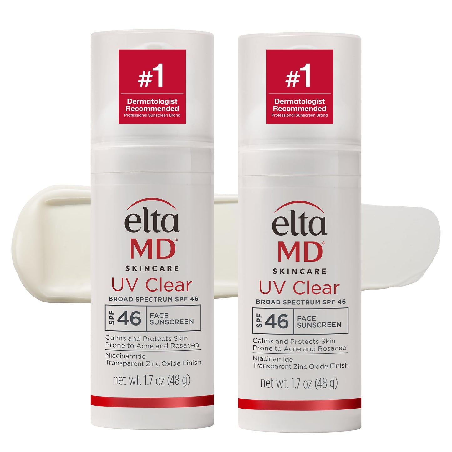 EltaMD UV Clear Face Sunscreen SPF 46, Oil Free for Face with Zinc Oxide, Dermatologist Recommended Sunscreen Lotion, For Acne-Prone Sensitive Skin Beauty & Personal Care EltaMD