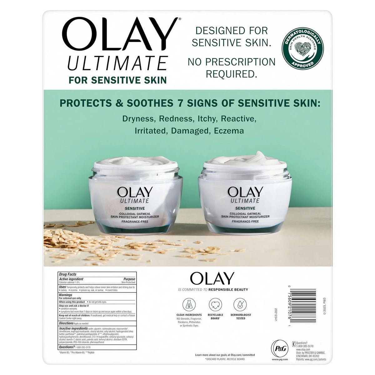 Olay Ultimate Soothing Face Moisturizer, Fragrance-Free, 1.7 Ounce (Pack of 2) Beauty & Personal Care Olay