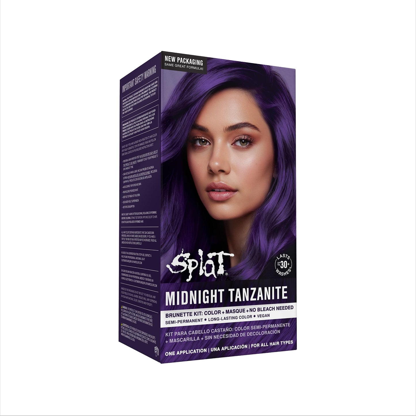 Splat | Midnight Complete Kit | Hair Dye | Semi-Permanent | Long Lasting | Vegan and Cruelty-Free (Midnight Tanzanite) Beauty & Personal Care Splat