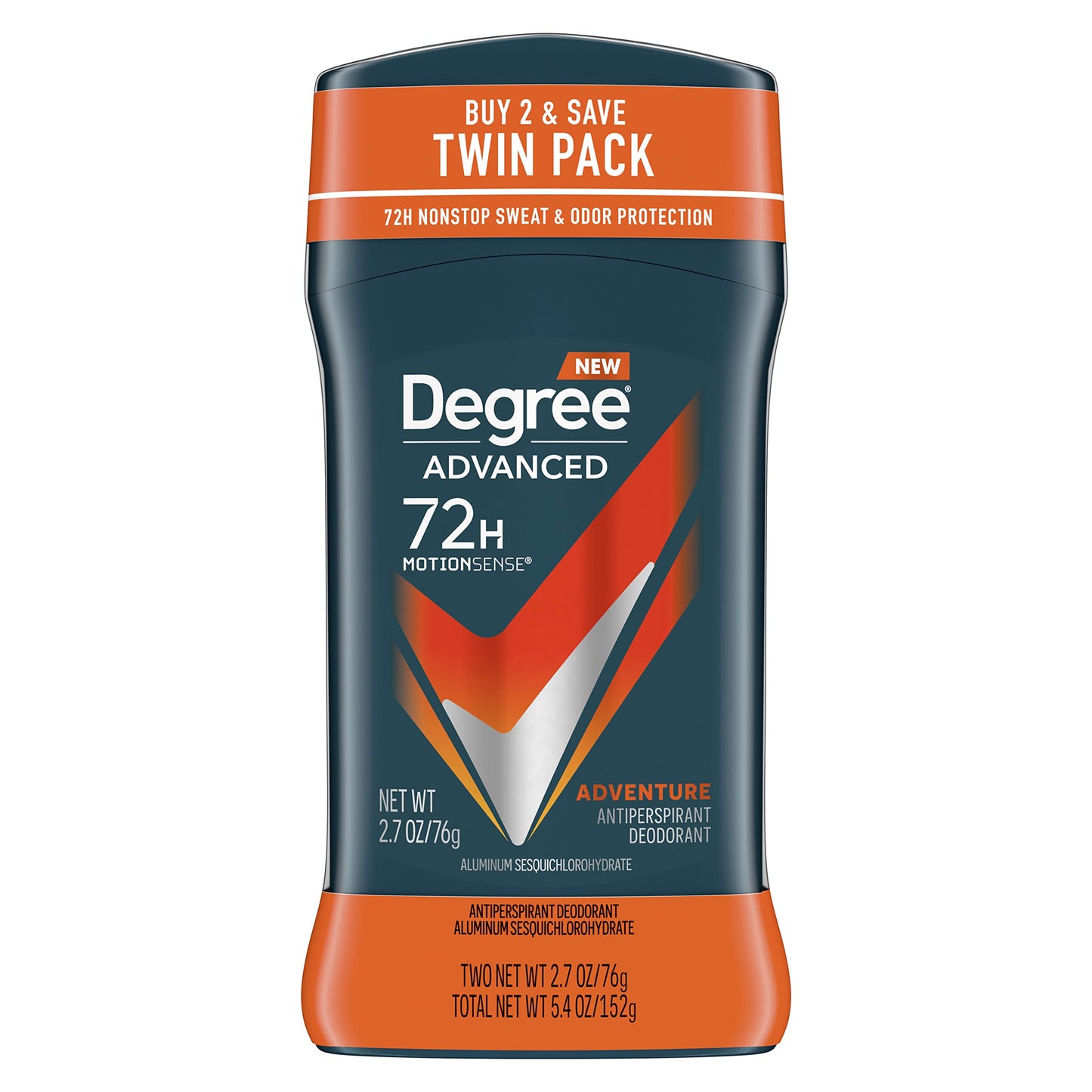 Degree Men 72-hour Antiperspirant Adventure Antiperspirant For Men With MotionSense Technology 2.7 oz Twin Pack Beauty and Personal Care Degree