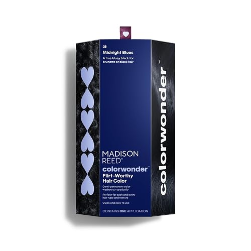 Madison Reed ColorWonder Demi-Permanent Hair Color Kit - 2B Blue Black (Midnight Blues) | Vivid Blue Undertone, No Bleach Required, Ammonia-Free Beauty & Personal Care Madison Reed