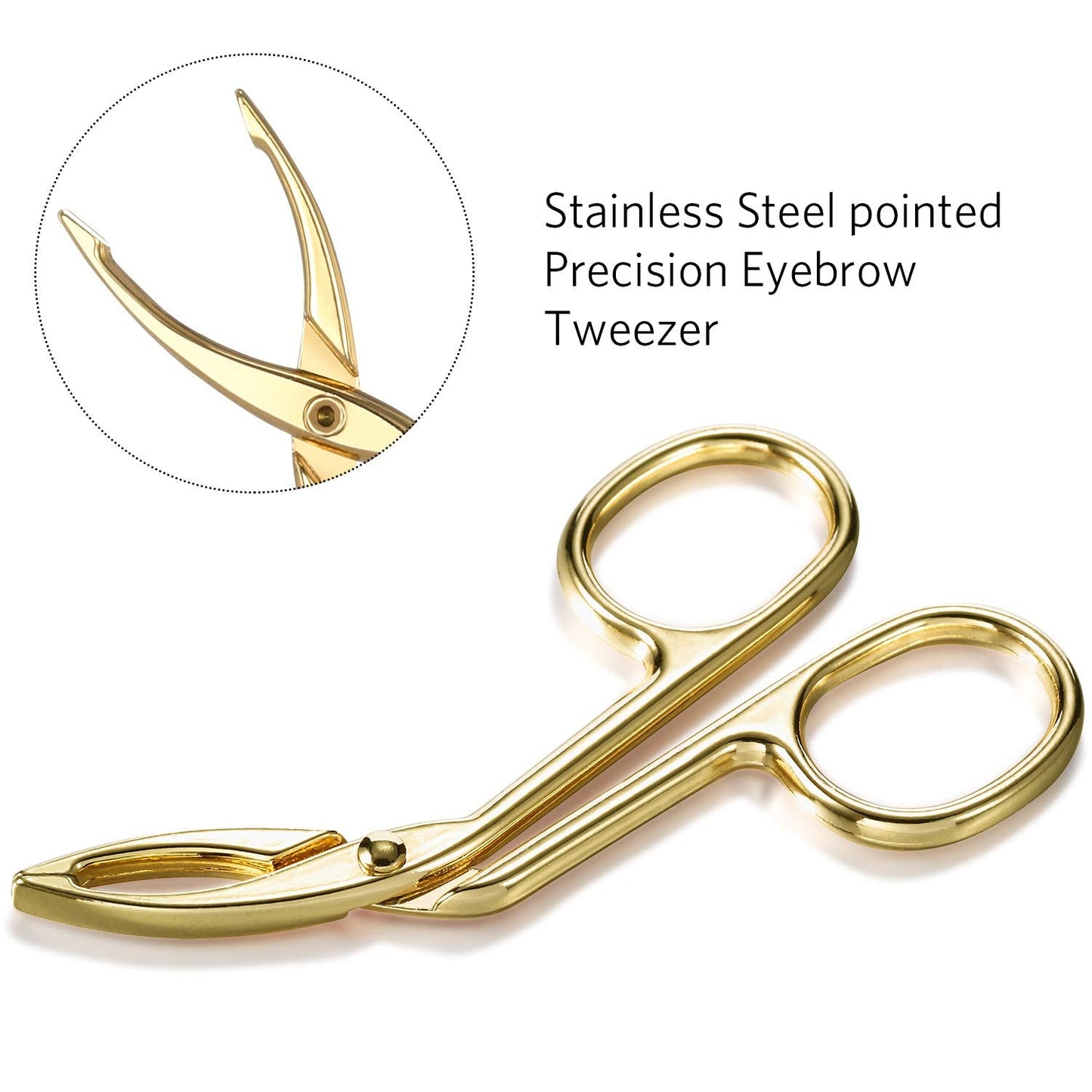 Hicarer 3 Pcs Eyebrow Tweezers Scissor for Women Facial Hair Handle Straight Tip Scissor Shaped Eyebrows Tweezers for Hair Plucker Remover Eyebrows Beauty & Personal Care Hicarer