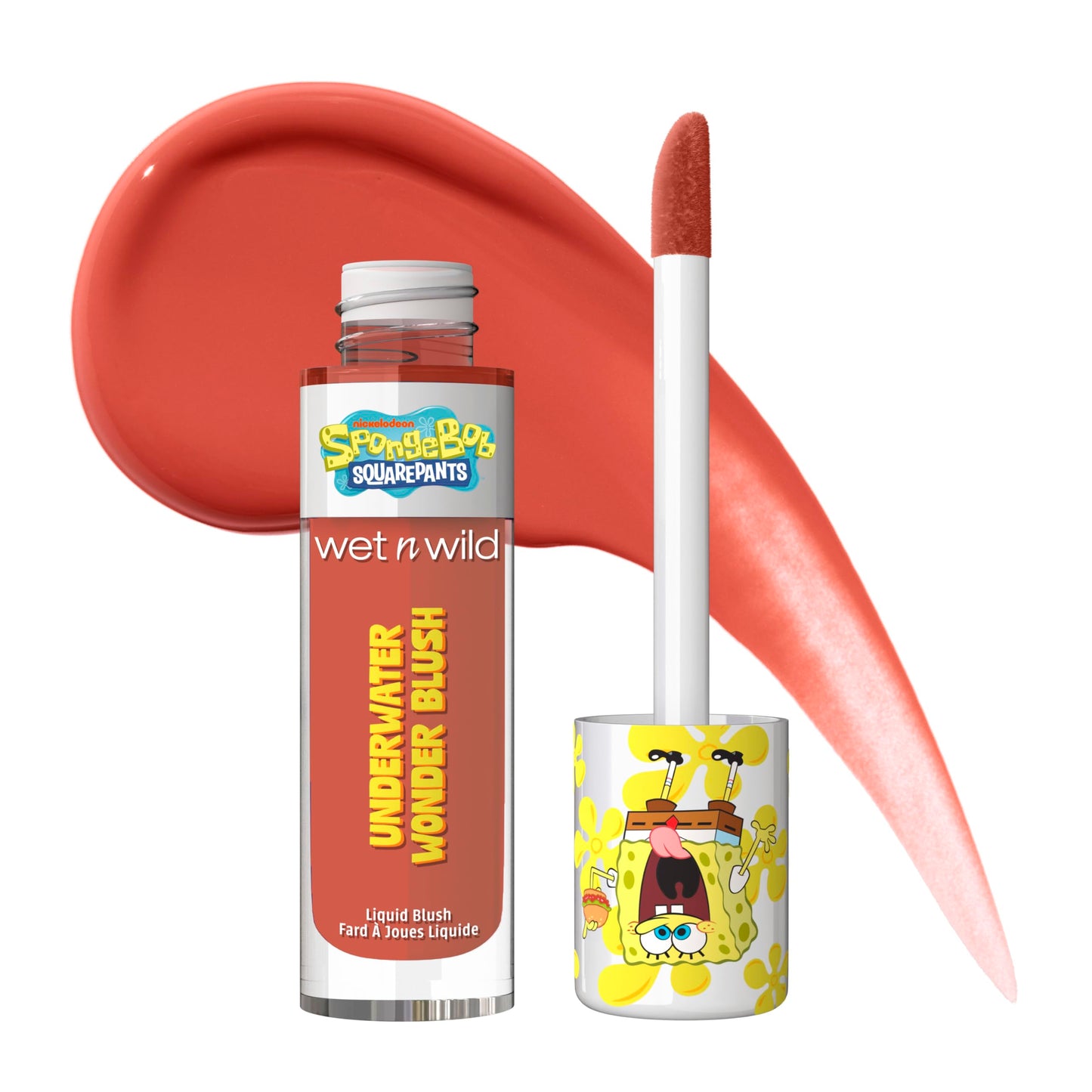 wet n wild SpongeBob Underwater Wonder Liquid Blush, Buildable Shimmery Gel Formula with Seamless Blend & Matte Finish - Perfect Square Beauty & Personal Care wet n wild