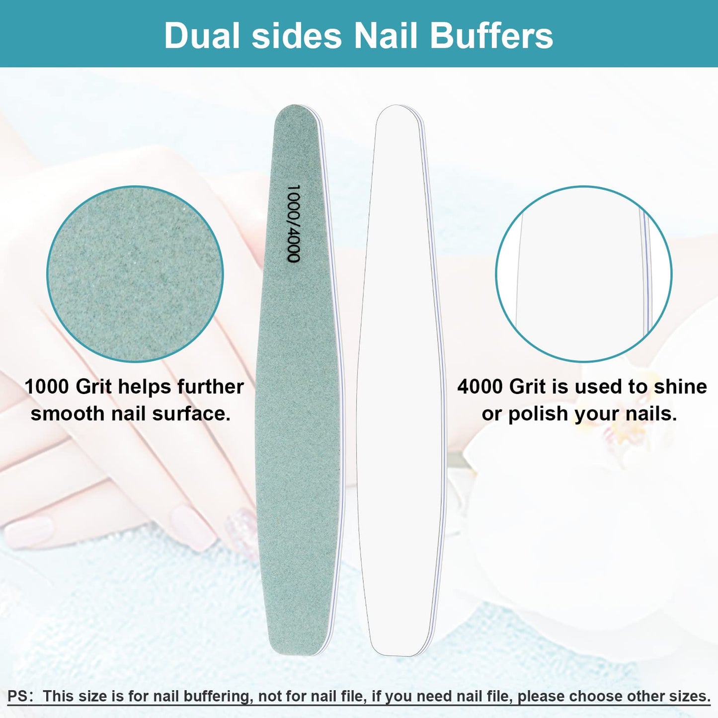 Diesisa 15pcs 1000/4000 Grit Nail Files for Natural Nails, Emery Boards for Natural Files, Double-Sided Nail Buffering Manicure Pedicure Nail Supplies Beauty & Personal Care Diesisa