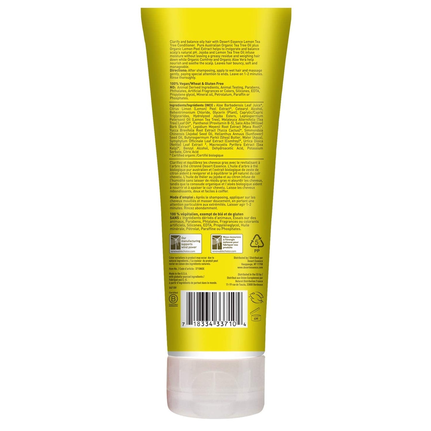 Desert Essence Lemon Tea Tree Shampoo & Conditioner Bundle - 8 Fl Ounce - Clarifying For Oily Hair - Essential Oils - Strengthen & Protect Hair Beauty & Personal Care Desert Essence