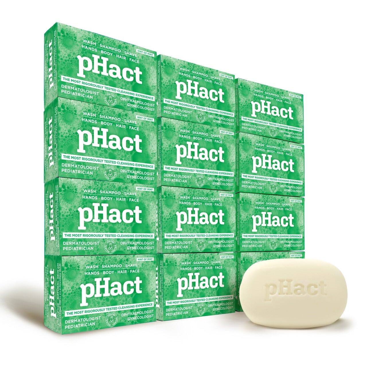 ANDREW LESSMAN pHact Moisture-Rich, Soap-Free Cleansing Bar Hint of Mint. Natural Skin pH. All Skin Types - Even Sensitive Skin. Hypoallergenic Beauty & Personal Care ANDREW LESSMAN