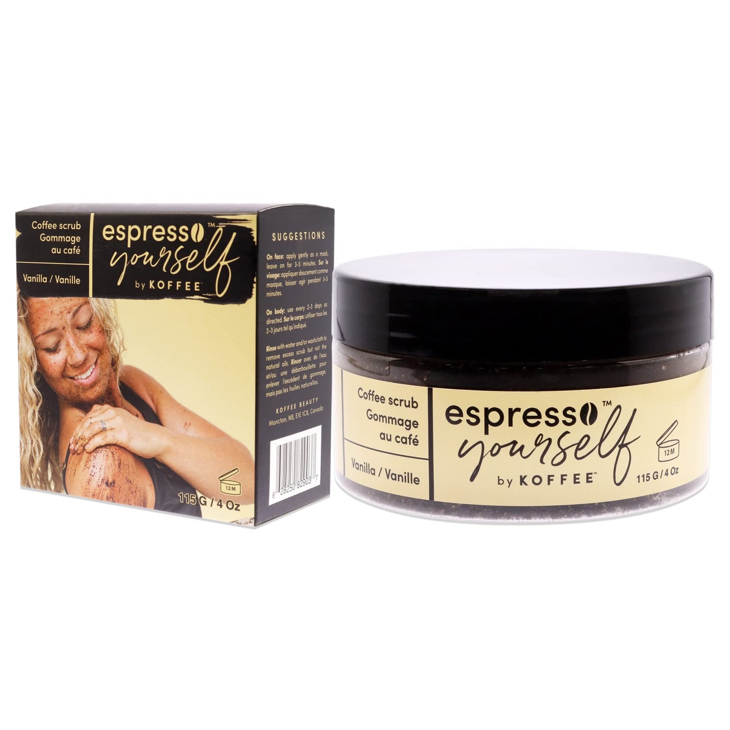 Koffee Beauty Vanilla Coffee Scrub - Exfoliating Body And Face Scrub - Polish And Smooth Skin With Ease - Invigorate Senses With Vanilla Fragrance Beauty & Personal Care Koffee Beauty