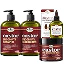 Difeel 4-PC Castor Pro-Growth Hair Growth: Cleansing & Growth Set - Includes 12 oz Shampoo, 12oz Conditioner, 12oz Hair Mask & 2.5oz Root Stimulator Beauty & Personal Care Difeel