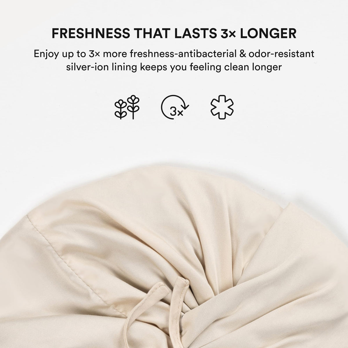 Mulberry Silk Sleep Bonnet by Clementine Essentials, Wrap Style Champagne
