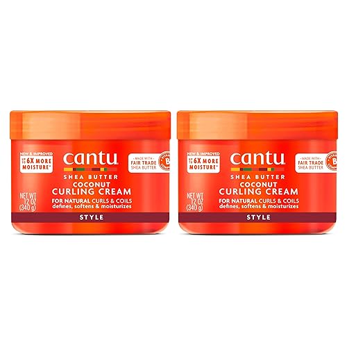 Cantu Coconut Curling Cream for Natural Hair with Pure Shea Butter, 12 oz (Pack of 2) Beauty & Personal Care Cantu