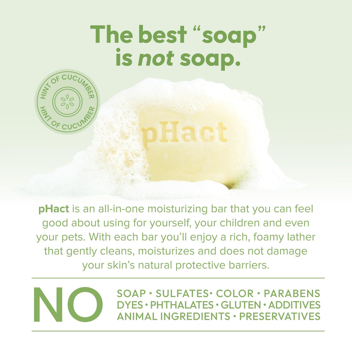 ANDREW LESSMAN pHact Moisture-Rich, Soap-Free Cleansing Bar Cucumber. Natural Skin pH. All Skin Types - Even Sensitive Skin. Hypoallergenic Beauty & Personal Care ANDREW LESSMAN