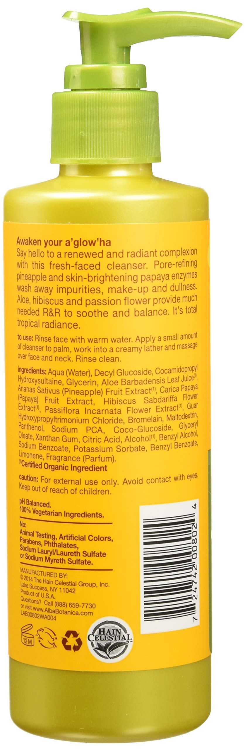 Alba Botanical Facial Cleanser Pineapple Enzyme, 8 Ounce (Pack of 6) Beauty & Personal Care Alba Botanica
