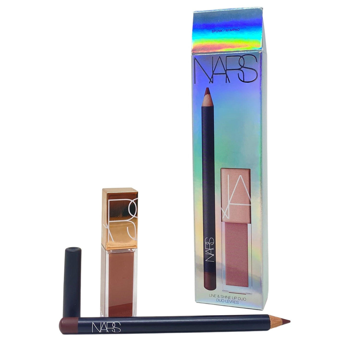 NARS Line & Shine Lip Duo - Precision Lip Liner & Mini Afterglow Lip Shine - Spunk & Nympho Beauty & Personal Care NARS